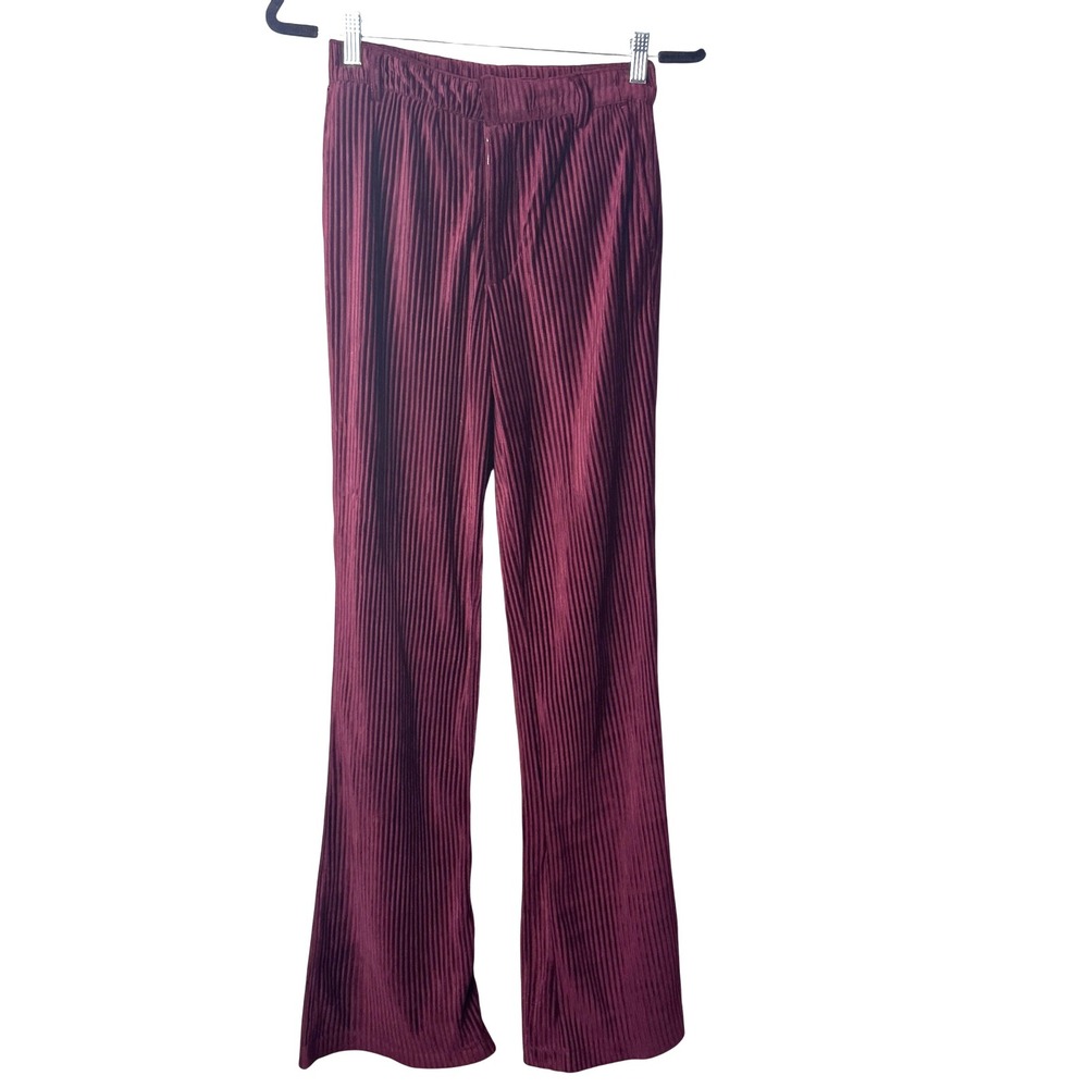 Urban Outfitters Corduroy Pants Flare‎ Leg Burgundy Casual Size 0